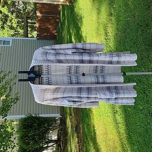 Lucky Brand Womens OpenFront Cardigan Sweater Plus sz 3X Neutral Multicolor Knit